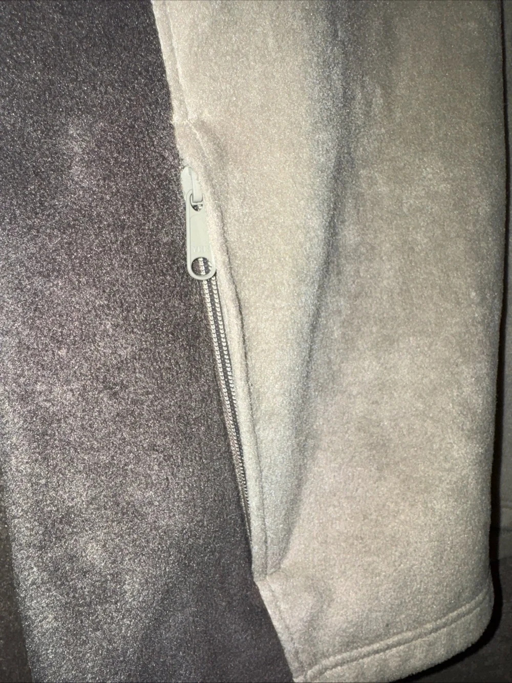 Columbia Two-Tone Gray Fleece Vest - Tan and Gray